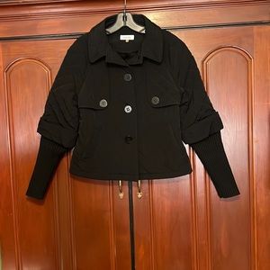 Calvin Klein Vintage Unique Black Button Down Jacket Size XS